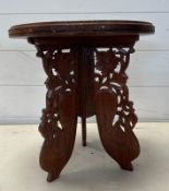 A vintage circular Anglo Indian side table (H33cm)