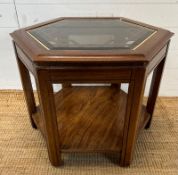 A six sided coffee table with shelf under (H54cm W73cm D73cm)
