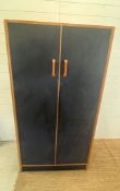 A painted G-Plan two door wardrobe (H176cm W92cm D54cm)