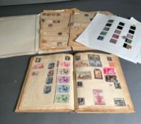 An album of UK and world stamps and some loose sheets, dating from the turn of the century, to