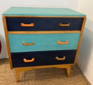 A G-Plan painted three drawer chest of drawers (H85cm D45cm W76cm)