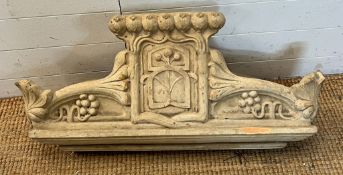 A classical composite pediment 80cm x 53cm