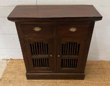 A side cabinet with two drawers and cupboard under (H90cm W80cm D30cm)