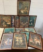 Thirteen prints of the Blessings on Pusatu from Indra 40cm x 33cm