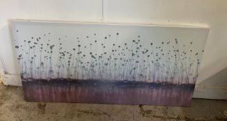 A canvas print of flowers 120cm x 60cm