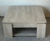 A contemporary square coffee table (H38cm SQ80cm)
