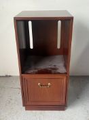 A media unit with cupboard to base (H101cm Sq48cm)