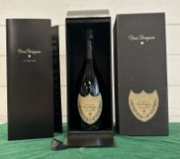 A boxed bottle of 2008 Dom Perignon Brut Champagne