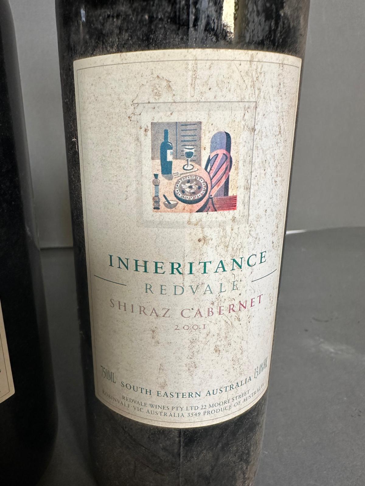 Two bottles of Inheritance Redvale Shiraz Cabernet 2001 - Image 2 of 2