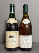 A Bottle of 1993 Robert Poinset Petit Chablis and a bottle of 1989 Claude Bonnoval Vouvray
