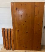 A pine kitchen table 86cm x 150cm