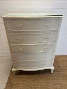 A Louise style chest of drawers (H105cm W74cm D47cm)