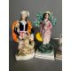 A selection of seven figurines, to include Chelsea and Staffordshire in varying conditions and - Image 2 of 5