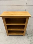An oak display unit (H85cm W70cm D36cm)