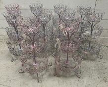 Ten, three tier wire stands (H42cm)