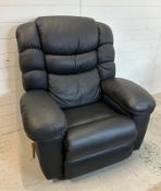 A black leather 