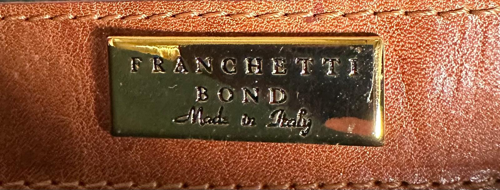 A brown leather Franchetti Bond satchel handbag with dust cover - Image 2 of 6