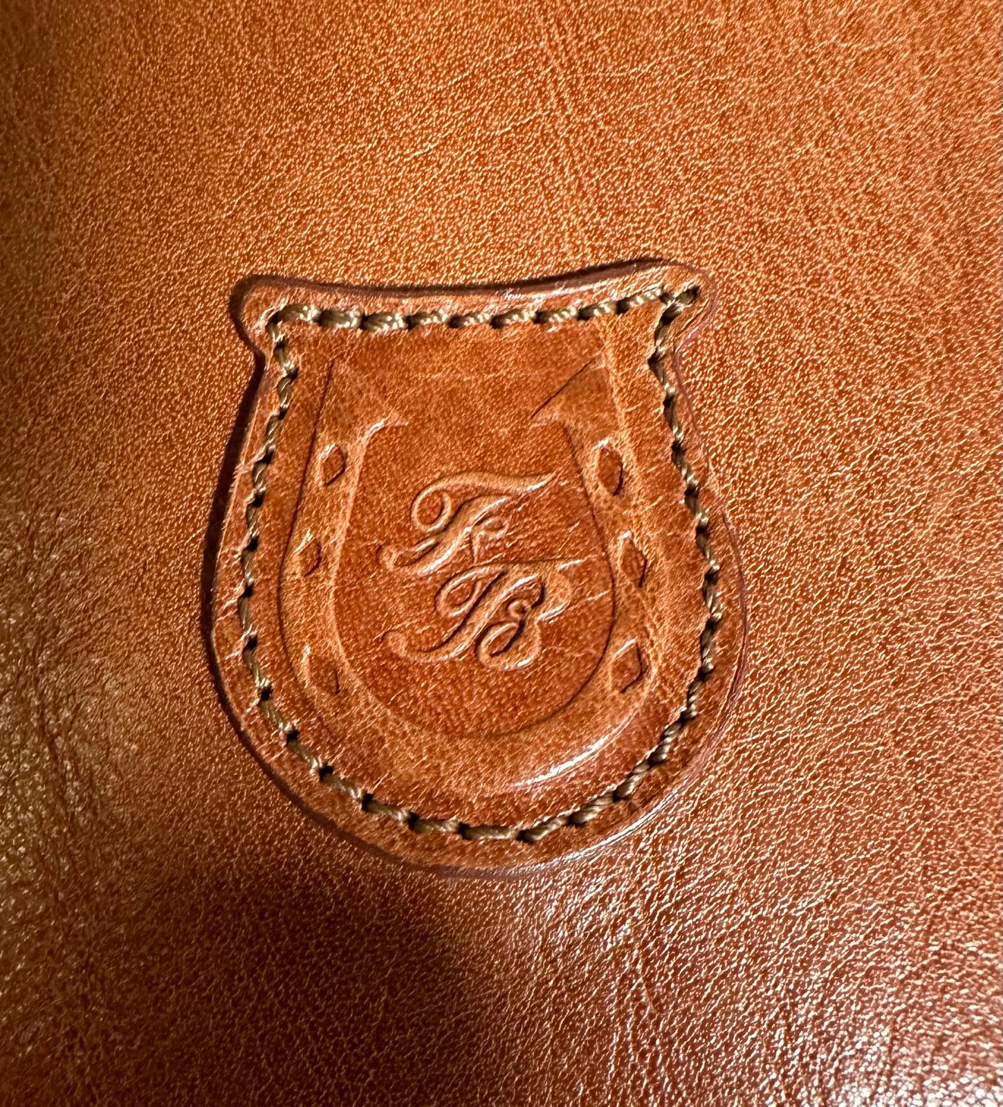 A brown leather Franchetti Bond satchel handbag with dust cover - Image 3 of 6