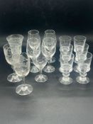 A selection of liquor glasses