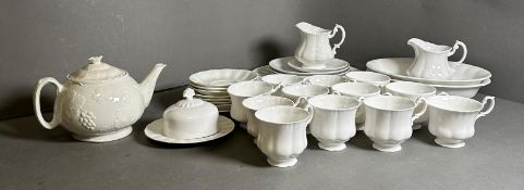 A selection of white china various makers and patterns