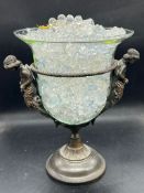 A baroque style wine bucket or glass bowl with faux ice cudes H34cm