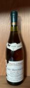 A bottle of Recolte Batard Montrachet Grand Cru 1989