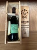 A boxed bottle of Chartreuse V.E.P Par Les Peres Chartreux