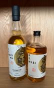 Two bottles of Japanese Kensei whiskey to include the single grain non-chill filters