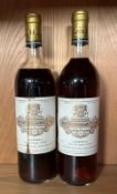 Two bottles of Chateau Coutet a Barsac Premier Cru Classic 1989