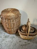 A selection of wicker baskets