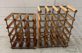 Two pine wine racks
