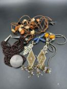 A selection of native Canadian jewellery, various styles