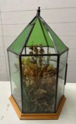 A hexagonal table top terrarium AF
