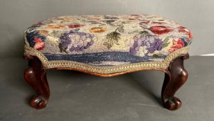 A Victorian tapestry stool 30cm x 28cm