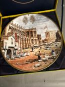 Royal Worcester plate The Saint Georges chapel plate entitled Sunday Morning in the Lower ward