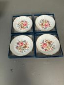 Four Royal Worcester pin dishes, boxed