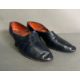A pair of early 20th Century ladies navy blue leather shoes - Image 1 of 4