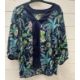 A Biba, size 10 Floral top, dark blue - Image 3 of 4