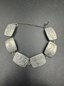 A Jorgen Jensen astrological pewter bracelet