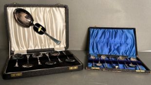 Two boxes of EPNS cutlery