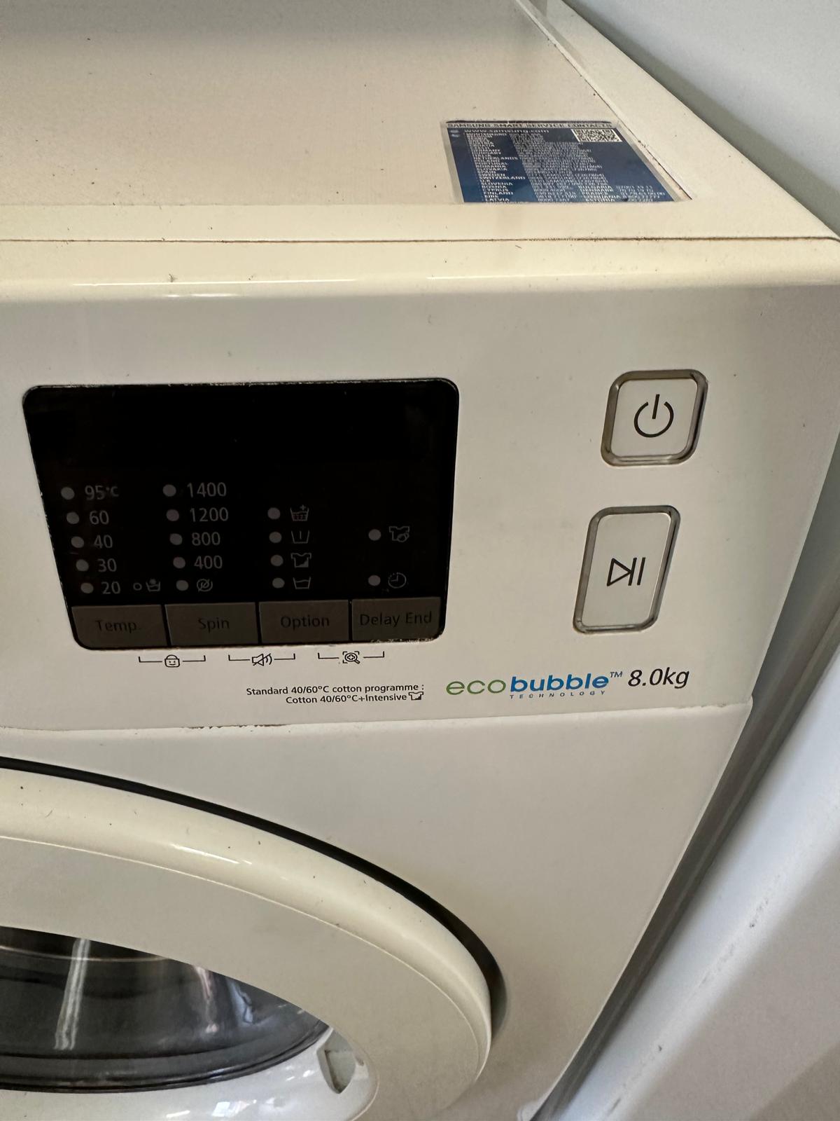A Samsung Eco bubble 8kg washing machine - Image 2 of 2