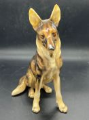 A ceramic German Shepherd by Keramos (H26cm W21cm)