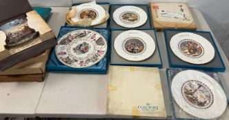 A selection of Coalport and Knowles picture plates