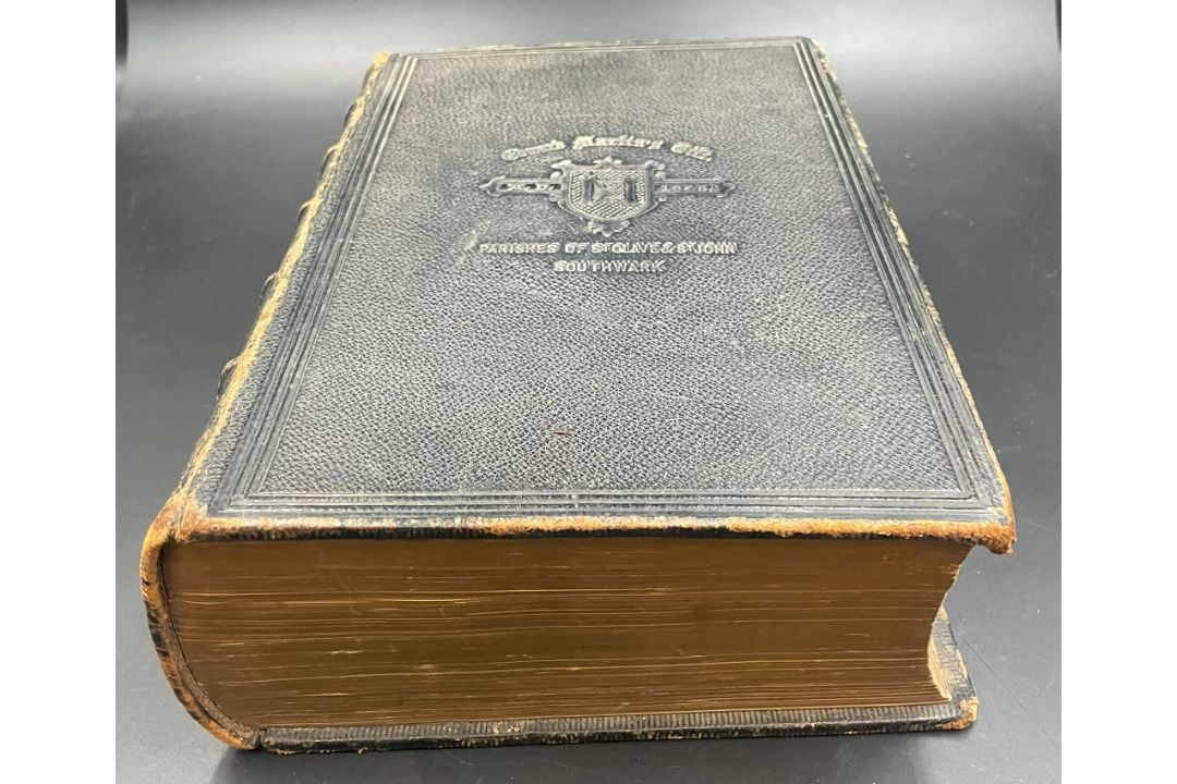 Holy Bible: Edward Martins Gift Parishes of St Olave and St John Sothwark - Image 1 of 6