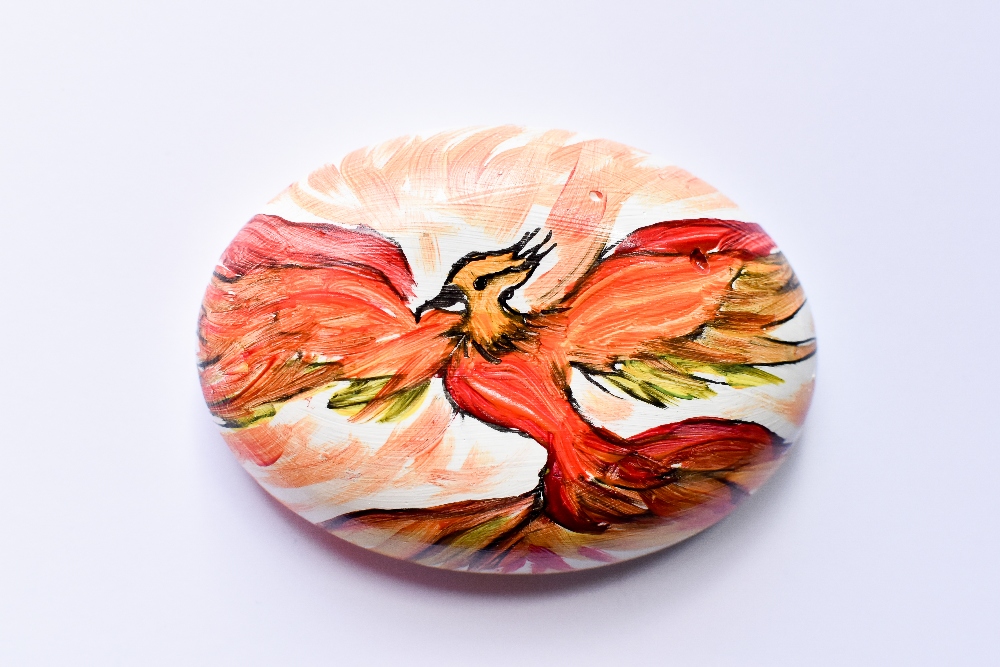 A Pebble hand painted by actor Brian Blessed to raise funds for the fantastic Momentum Children's