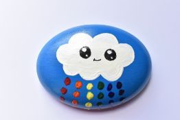 A Pebble hand painted by TV's Angellica Bell to raise funds for the fantastic Momentum Children's