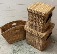 A selection of wicker baskets
