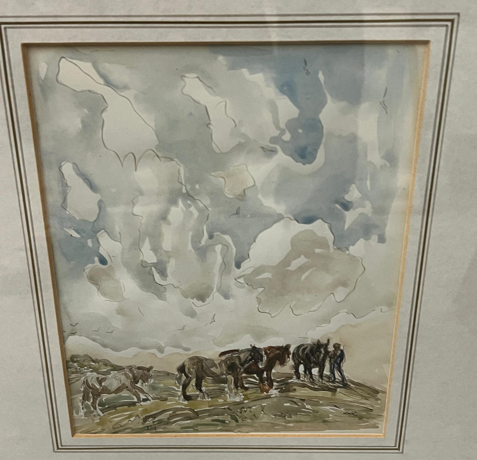 Five watercolours of various scenes (largest 53cm x 46cm frame) - Image 5 of 6
