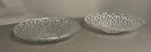 Two cut glass fruit bowls