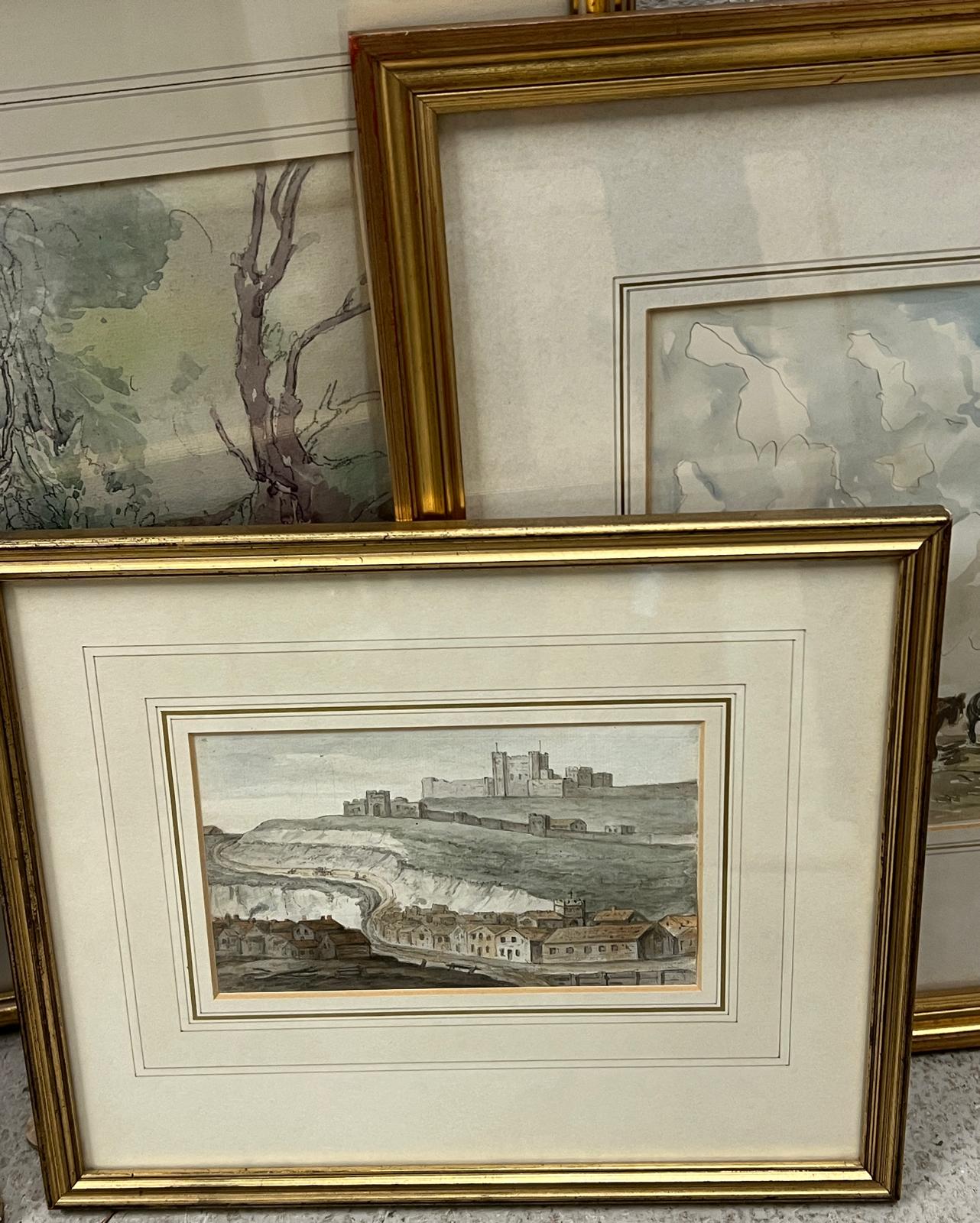 Five watercolours of various scenes (largest 53cm x 46cm frame) - Image 4 of 6